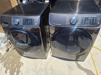 Samsung Heavy Duty Washer With Ad Wash Door And Gas Dryer Set