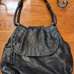 Tre Vero Leather Hobo Bag
