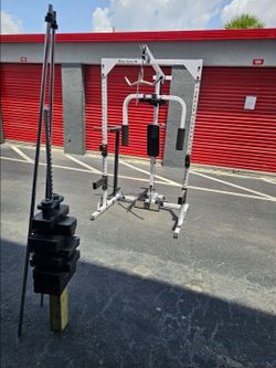 Body Solid Multi-Gym Squat Rack. Lat Pulldown & deeps stations.extra 200Pounds Stucks+ Everything As Appear & Accessories

Delivery for extra
Homestea