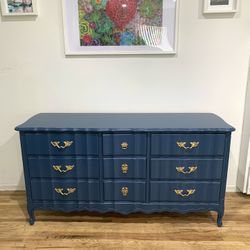 Blue French Provincial Dresser