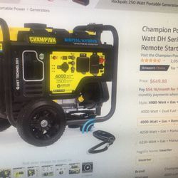 Brand New Champion Generator With Remote Control