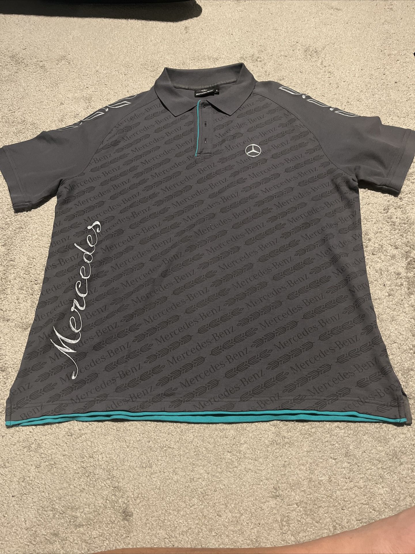 Mercedes Collection Polo Gray With Logo Size Large XL for Sale in Menifee, - OfferUp