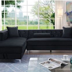 SECSIONAL SOFA BLACK NEW IN BOX ☎️ 1714586,2564