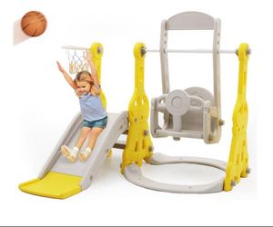 4-in-1 Slide and Swing Set for Kids Baby Slide Indoor & Outdoor Toddler Slide for Boys & Girls Gift(Firm price)