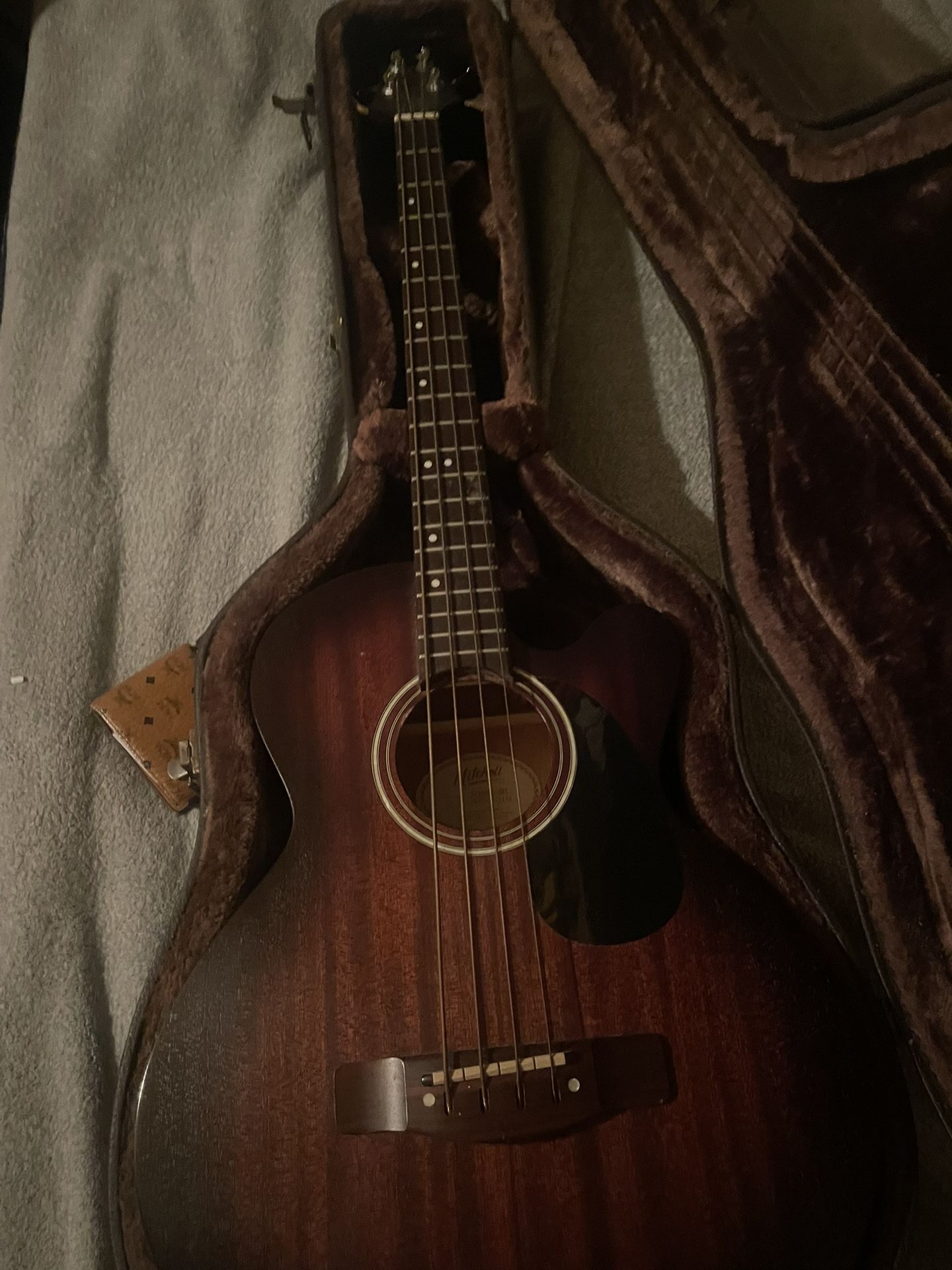 Mitchel Acoustic Bass Like New With Case And Strings