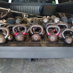 USED KETTLEBELLS :  9lbs. = $13 / 13 lb. = $16 / 18 lb. = $25 / 22lbs. = $25 / 25lbs. = $28 / 26lbs. = $28