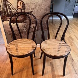 Pair of Thonet Style Cane Chairs