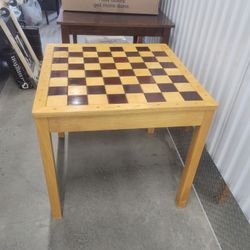 Chess Table with Oversized Pieces