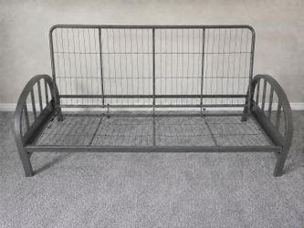 Gray Metal Futon Frame - No Mattress