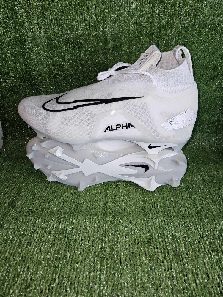 Nike Alpha Menace Elite 3 Football Cleats Pure Platinum Size 15.5