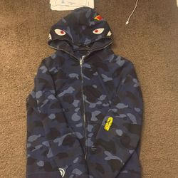 blue “ponr “ bape hoodie 