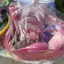 Custom Handmade Hello Kitty Easter Basket