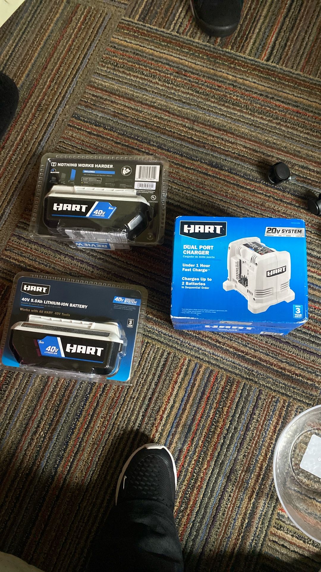 Hart 40v 5ah Batteries with charger