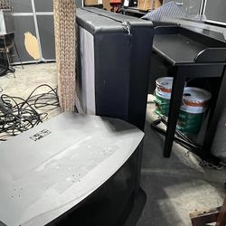 Free! TV stand, Wicker headboard. Twin or king box springs, Black table!