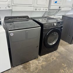 Used Whirlpool Washer and Samsung Gas Dryer With Warranty 