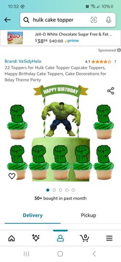 Hulk cake topper, 22 cupcake topper