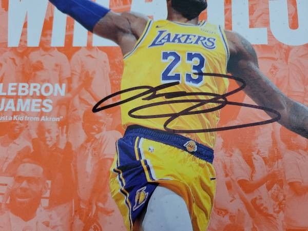 Autographed Wheaties box LeBron James