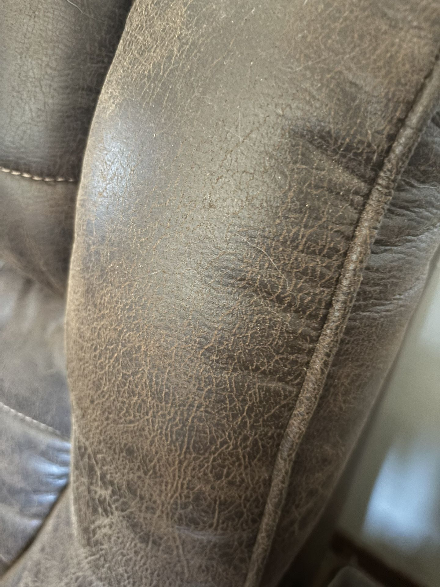 Faux Leather Recliner Couch Set