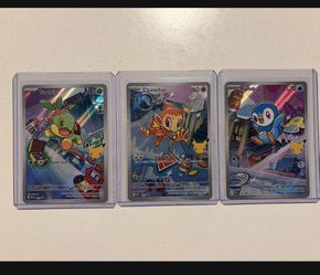 Promo cards Chimchar, Piplup, Turtwig