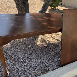 Nice Solid Wood Kitchen Table With Leaf Dining Table