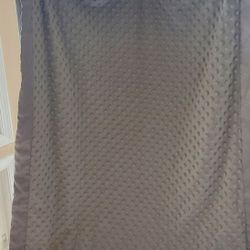 HB Hudson Baby Blanket 30" x 40" Gray Minky Dot Satin Back & Edge Crib Security Lovey