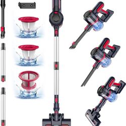 Brushless Motor 4-in-1 Stick Vacuum Up to 35 Mins Runtime, Red Vacccm 06

