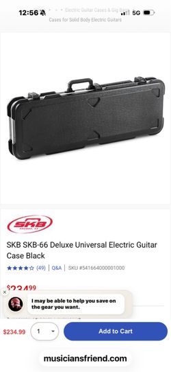 Brand new in box Universal guitar case Musicians friend