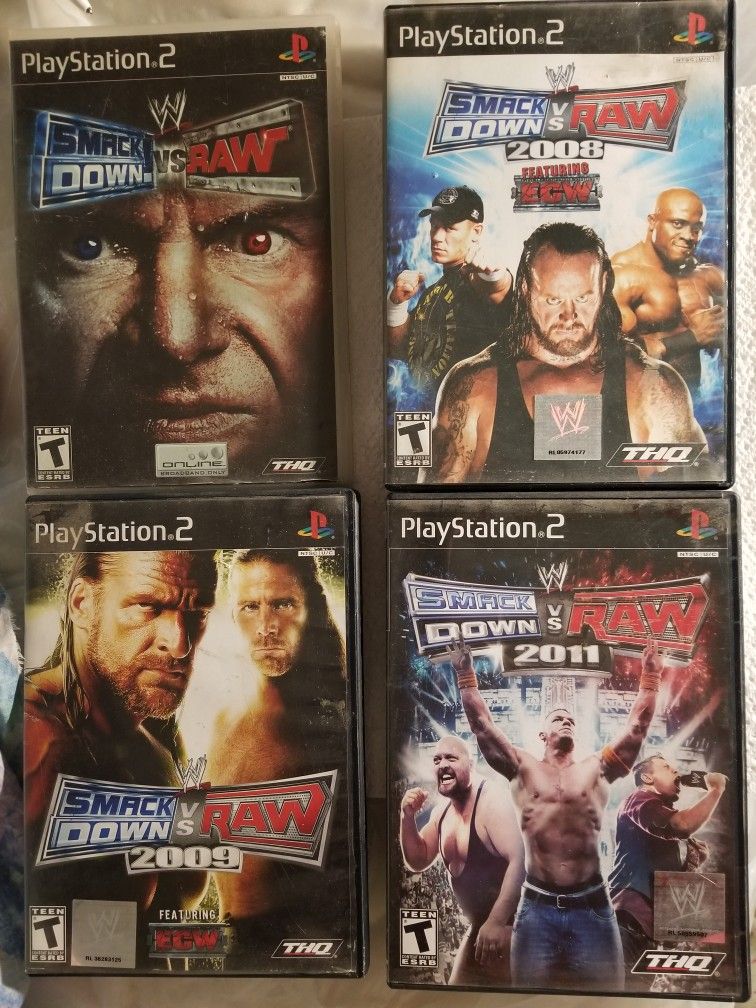 Wwe Smackdown Vs Raw Ps2 Games 1st Game 2008 2009 And 2011
