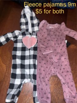 Girl fleece pajamas 9 months