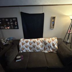 Dark Grey/ Brown Couch