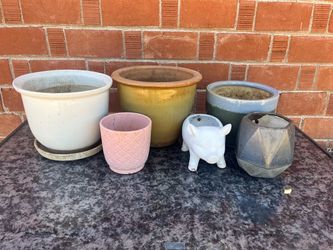 Mixed Ceramic Plant Pots Planters Containers $10 Each