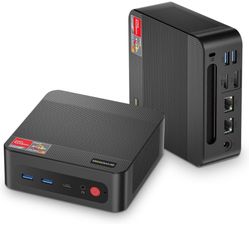 P4 Light Gaming Mini PC, Ryzen 7 5700U, 32GB RAM 1TB SSD, 11 Pro Triple 4K 60HZ Displays Desktop Computers, Support PS3 Emulator Micro PC, HDMI+DP+Typ