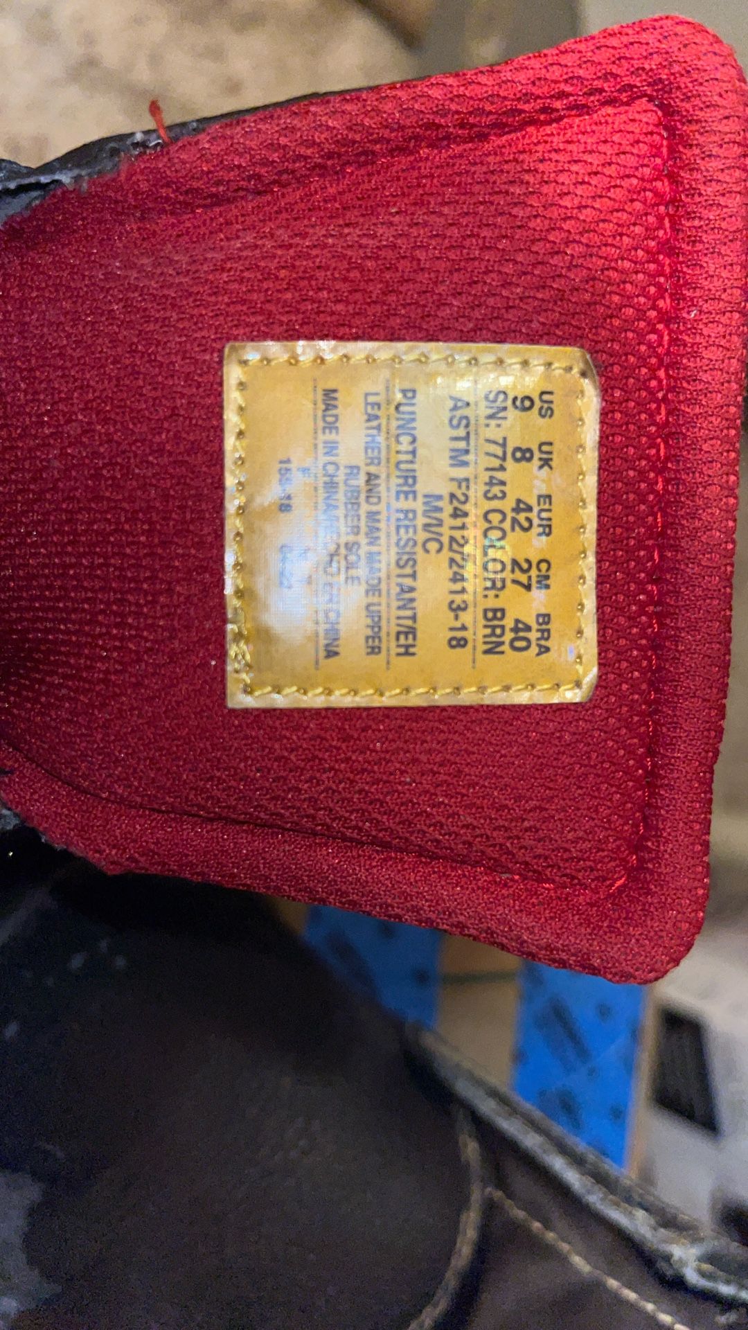 Steel Toe Working Boots.