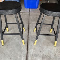 2 Black Stools Slightly Used