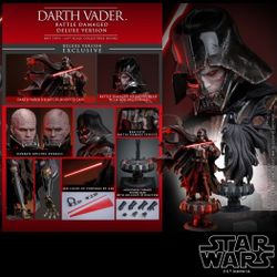 Hot Toys DX45B Darth Vader (Battle Damaged) Deluxe Version Exclusive Star Wars 1/6 Figure