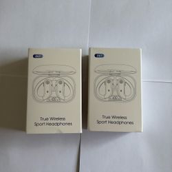 2 TWS Bluetooth Earbuds – With Charging Case | Brand New