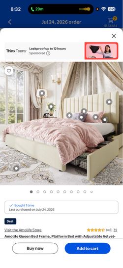 **BRAND NEW** Queen sized bed with bottom storage