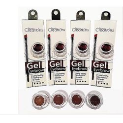 GEL EYEBROW WATERPROOF SMOOTH WITH BRUSH LONG  LASTING  AVAILABLE 4 SHADES By BEAUTY CREATIONS 