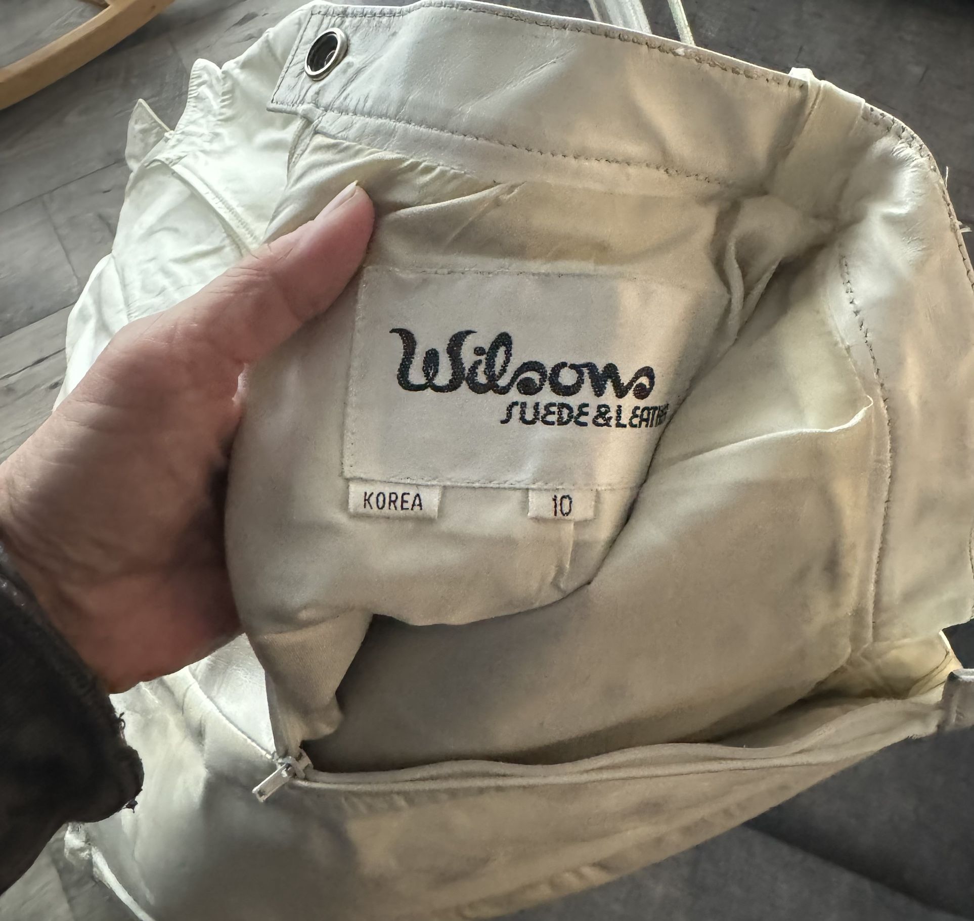 Vintage 80’s Wilson White Leather Jacket And Skirt Clothing