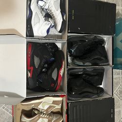 Nike Air Jordan Retro 5s, 11s, And Nike Dunk Lows Size 10.5-12 Bundle Lot