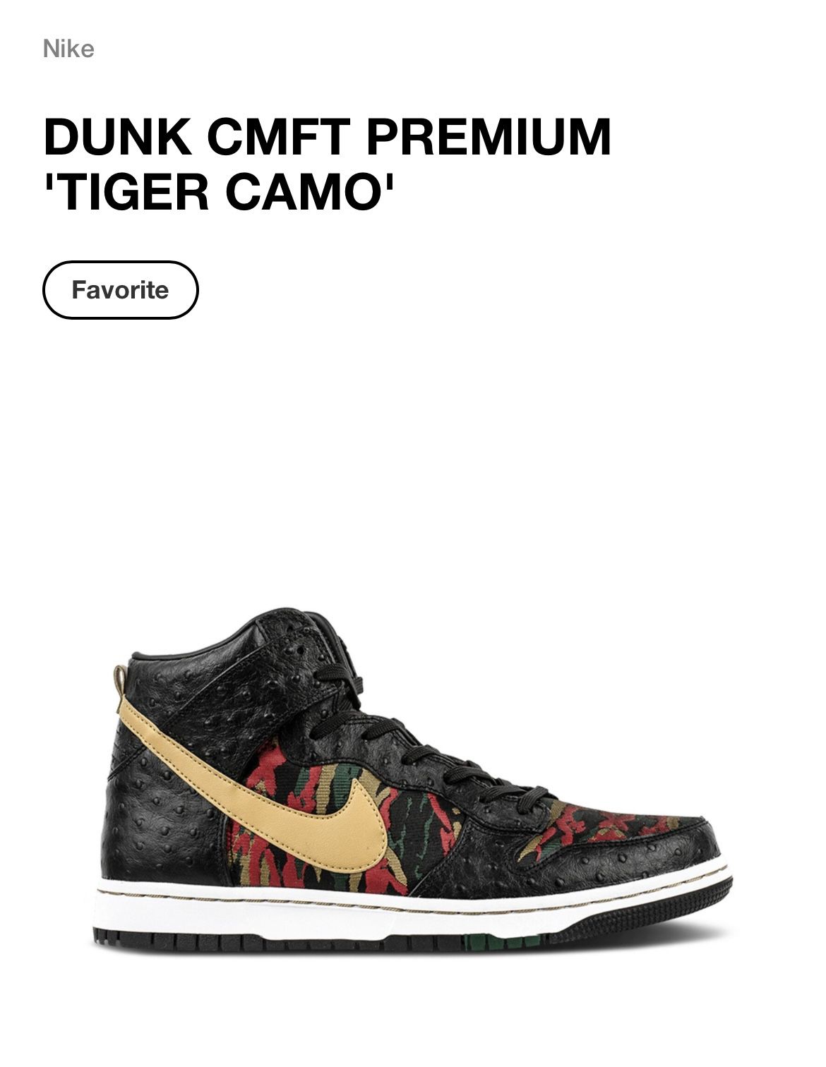Dunk High Nike Dunk Cmft Tiger Camo Nike Dunk “Tiger Camo” High