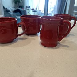 Princess House Pavilion Red Ceramic Set