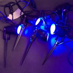 4 Color LED Spotlights with 15 feet Wire