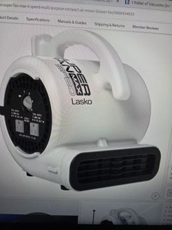 Lasko Super Max 4-Speed Air Mover Blower Fan
