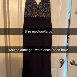 Navy Prom Dress Size M/L