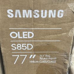 SAMSUNG 77-Inch Class OLED 4K S85D Series HDR Smart TV w/Dolby Atmos, Object Tracking Sound Lite, Laser Slim Design, Motion Xcelerator, Real Depth Enh