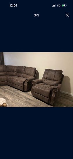 Sectional leather couch
