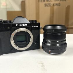 Fujifilm x-t20 camera with Fujifilm lens fujinon xf 23mm f/2 r wr r