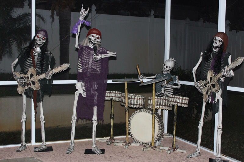 skeleton rock band prop
