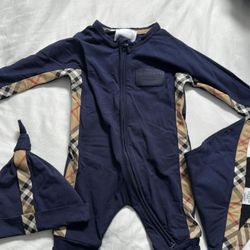 BURBERRY/Cotton Blend Three-Piece Baby